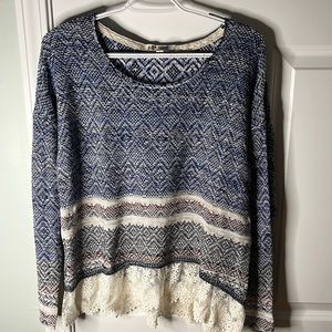 Jolt long sleeve stitch sweater